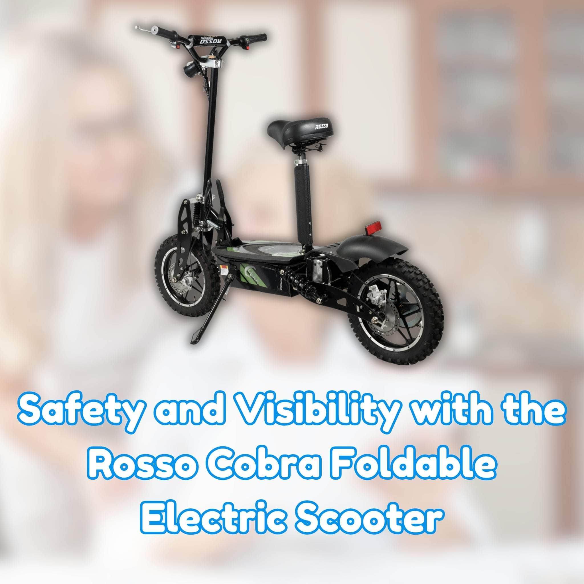 Safety and Visibility with the Rosso Cobra Foldable Electric Scooter
