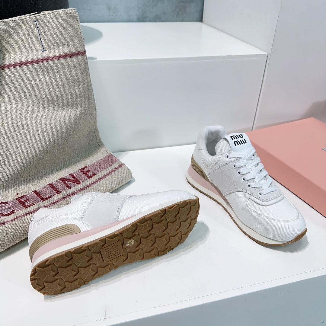White And Light Gray Sneakers Canvas、mysite、Cacoeks