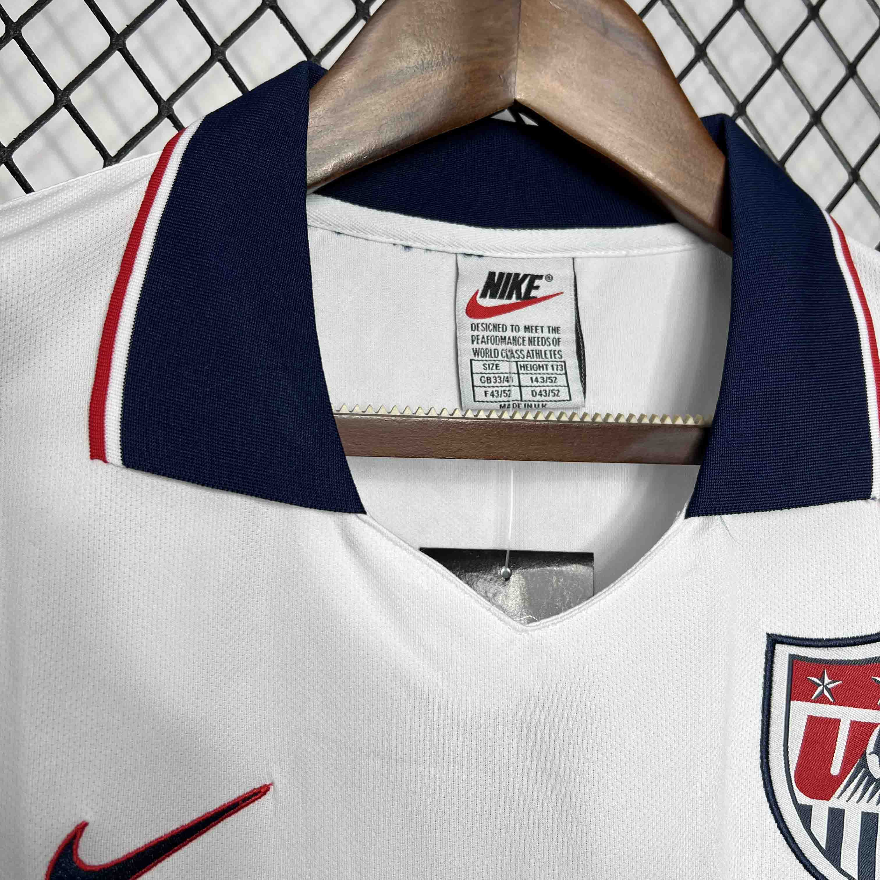 Higojerseys-Retro United States USA 1995 Home Stadium Jersey