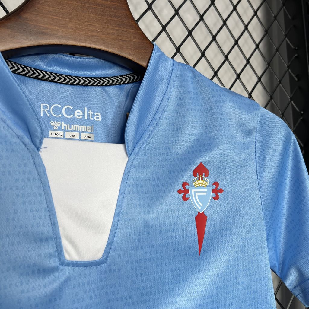 Higojerseys-Celta Vigo 24-25 Home Stadium Kids Kit