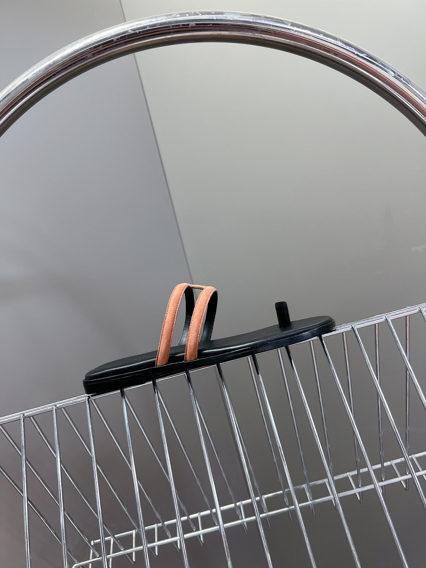 Georgia Sandals Peach Suede Black Calfskin、mysite、Cacoeks