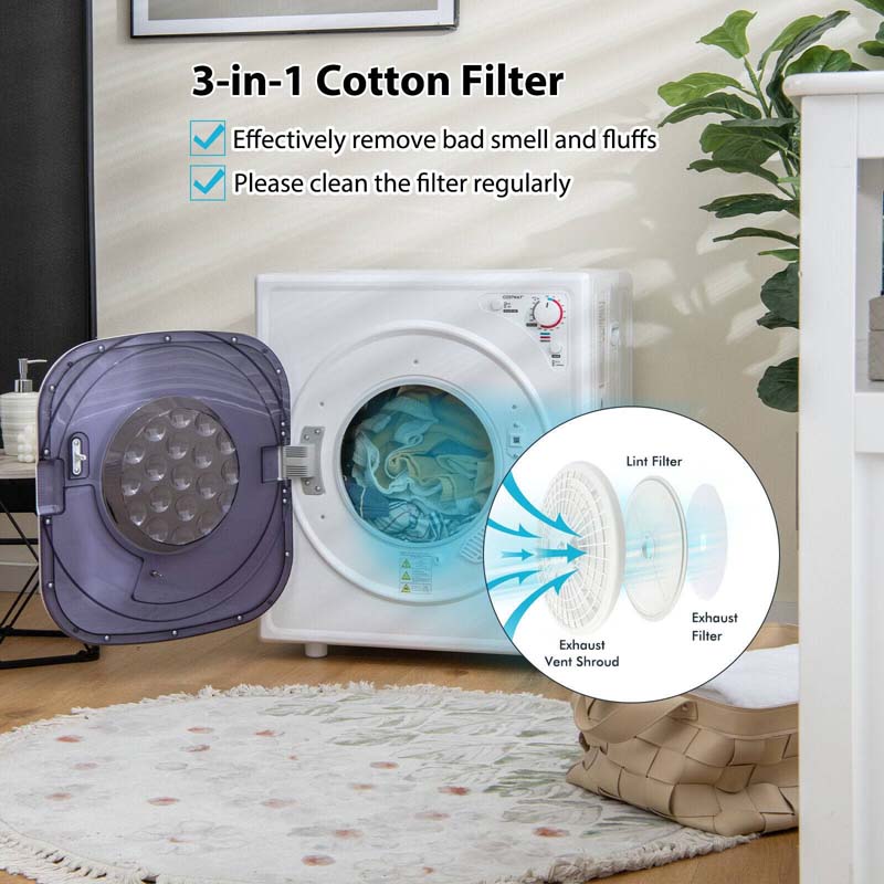 Eletriclife 1500W Compact Laundry Dryer with Touch Panel