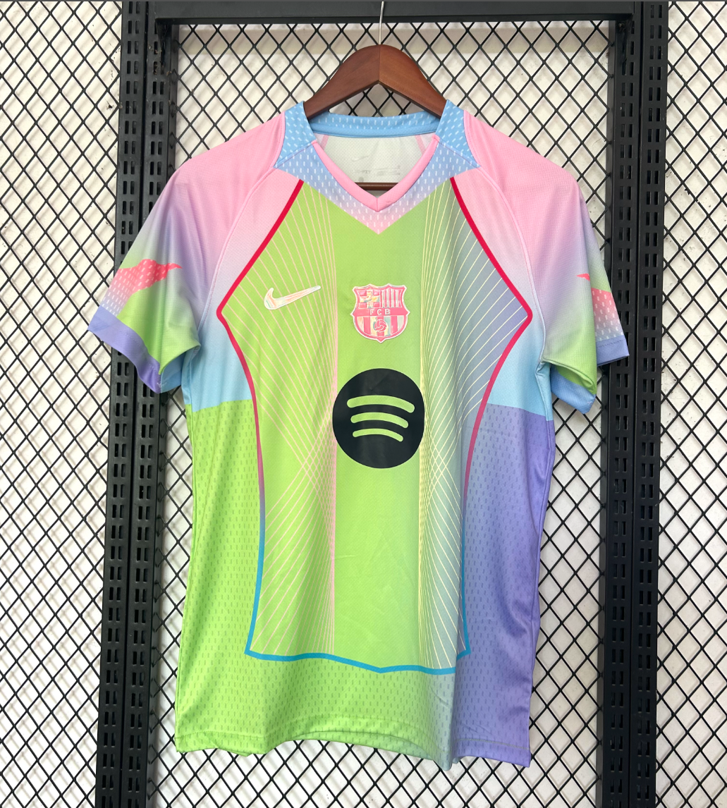 2025/2026 Barcelona concept pink green gradient football jersey 1:1 Thai quality:football jersey mysite: unitedjerseyfootball 邓江浪:football