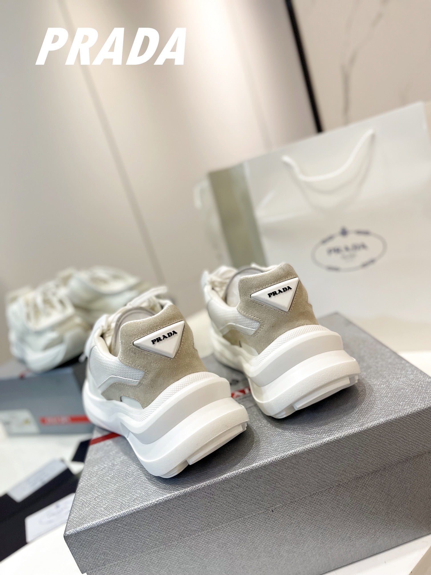 PRA SYSTEME BRUSHED SNEAKERS WHITE CALFSKIN、mysite、Cacoeks