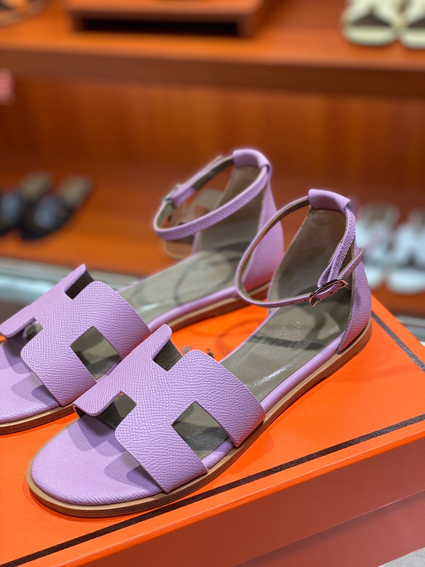 SANTORINI SANDAL LAVENDER CALFSKIN、mysite、Cacoeks