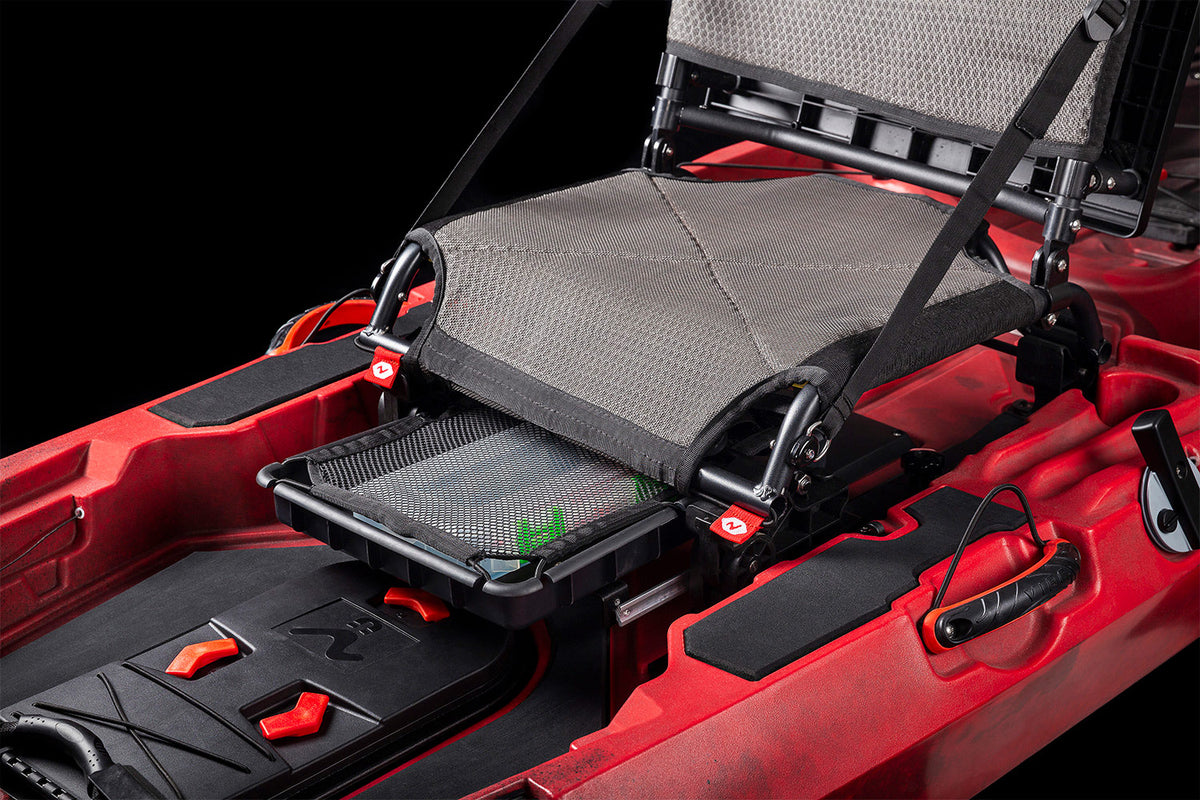 Vibe Kayaks Shearwater 125 under seat storage Vibe Kayaks Shearwater 125 under seat storage