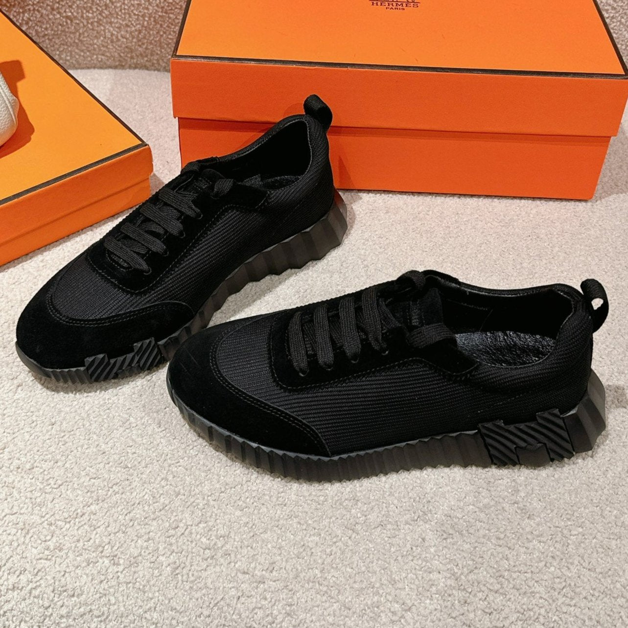 MAINLAND SNEAKER IN FULL BLACK SUEDE AND BREATHABLE MESH FABRIC、mysite、Cacoeks