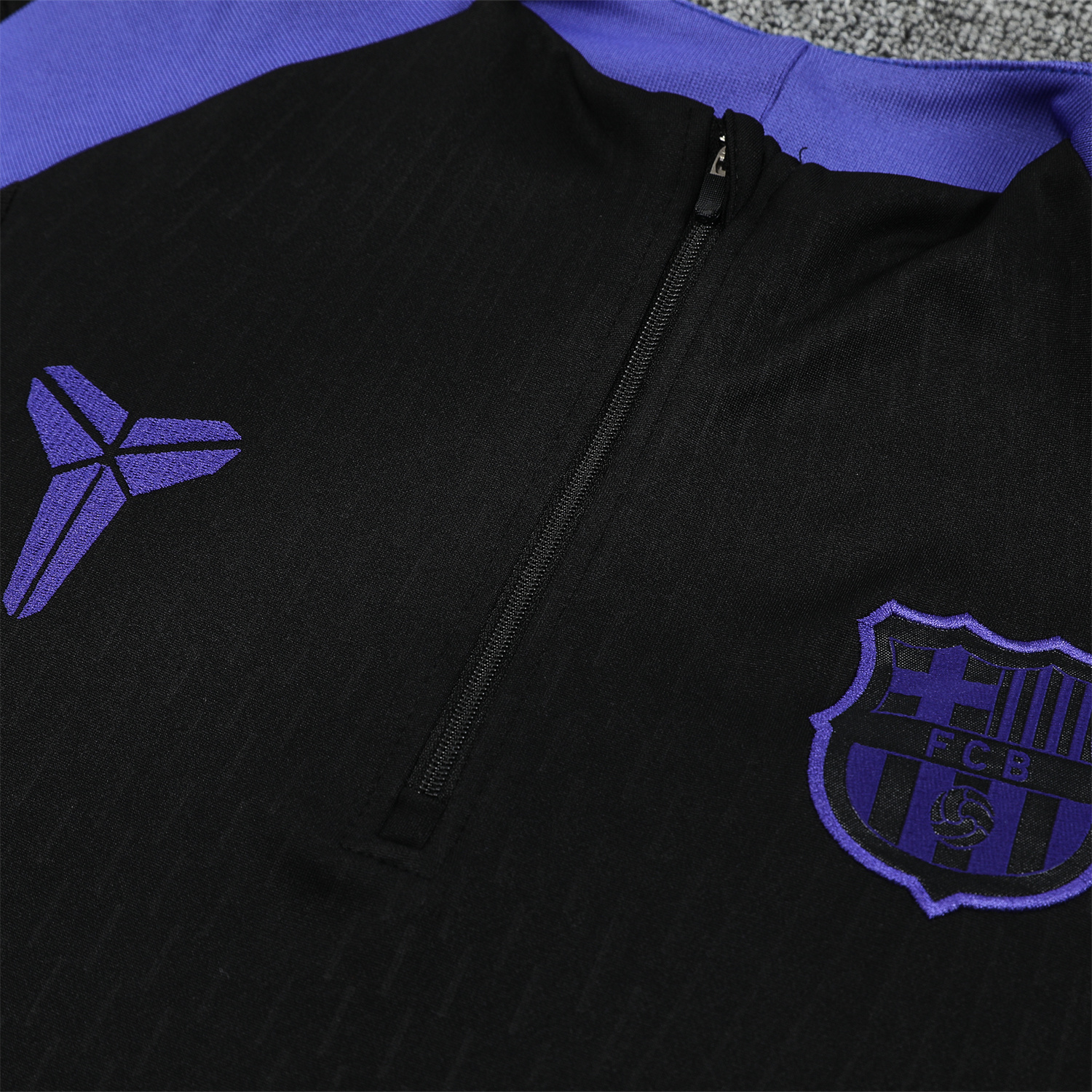 foot-Barcelona 25-26 Long Sleeve Training Set - Black Top and Black Pants