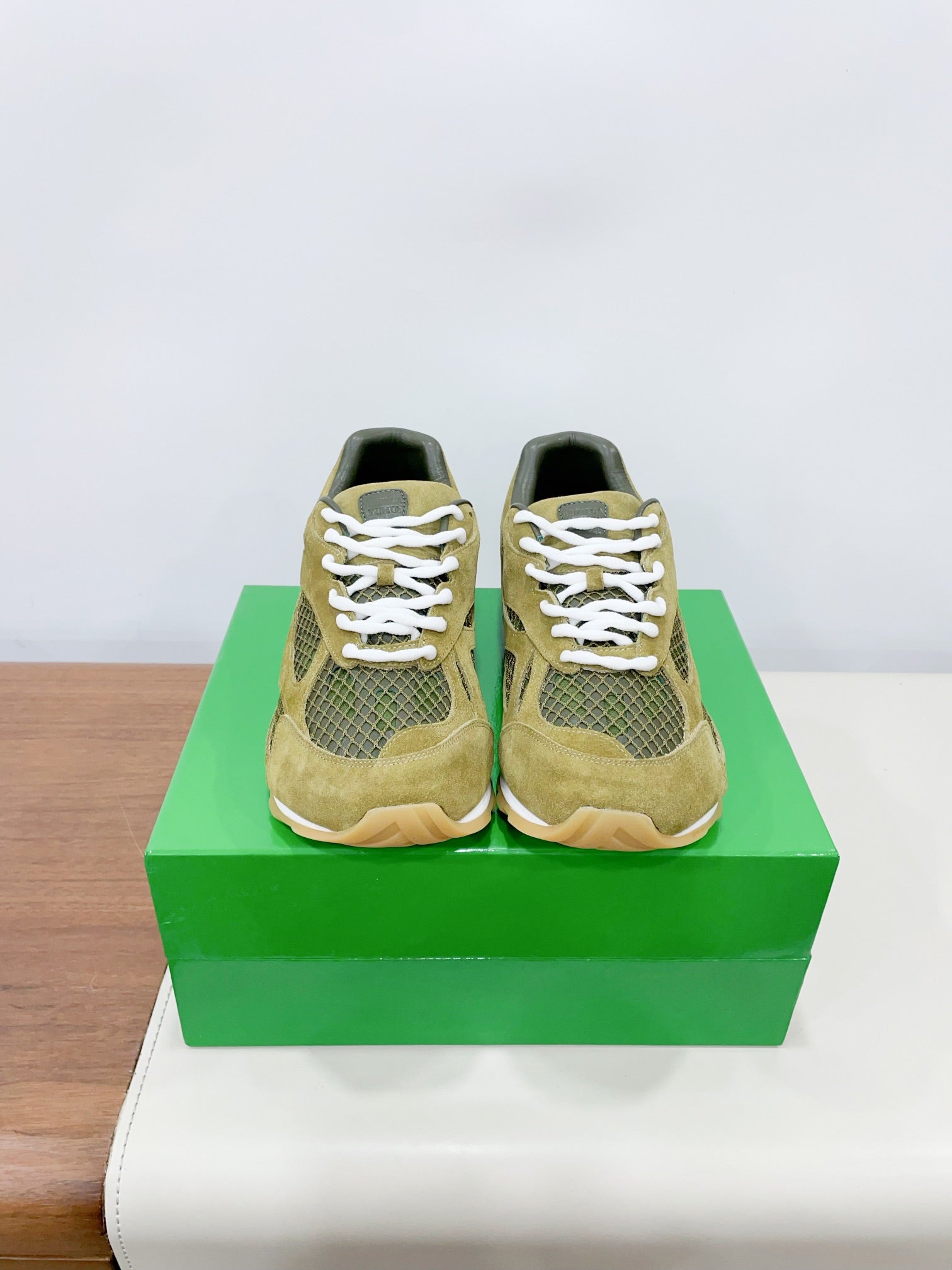 ORBIT SNEAKER IN OLIVE GREEN SUEDE AND TECHNICAL MESH、mysite、Cacoeks