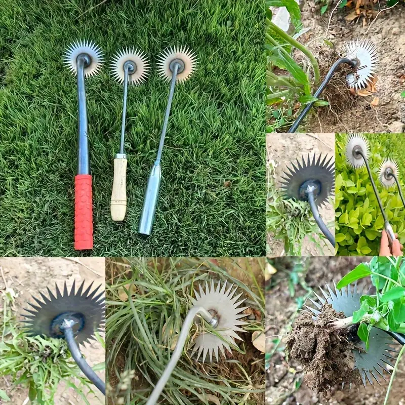 one high quality handheld weeder durable metal gardening tool suitable for path     digging   steel farming tools suitable for garden   and yard   loosening and tilling hoe   puller root removal tool garden weeding rake small hoe   digging 3