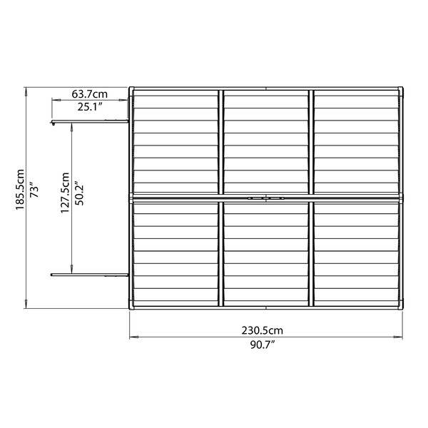 SkyLight 6 ft. W x 7.5 ft. D Polycarbonate Storage Shed