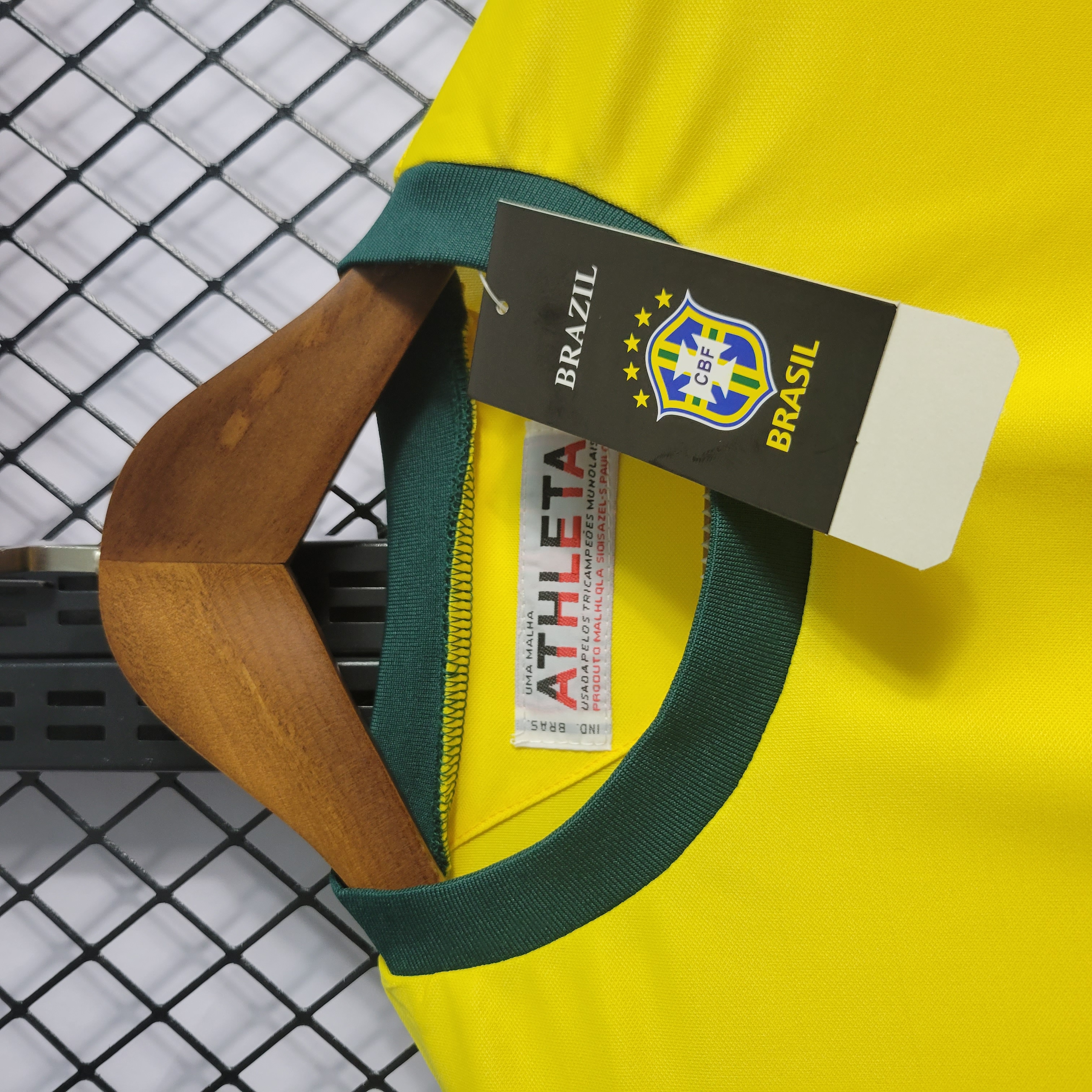 Higojerseys-Retro Brazil 1970 Home Stadium Jersey