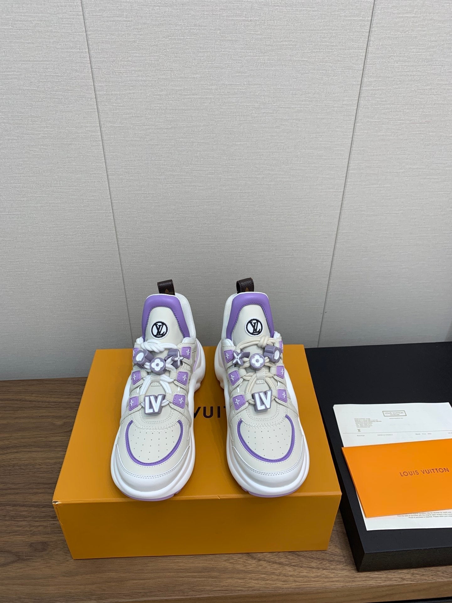 LV ARCHLIGHT SNEAKER BEIGE MIX VIOLET CALFSKIN、mysite、Cacoeks