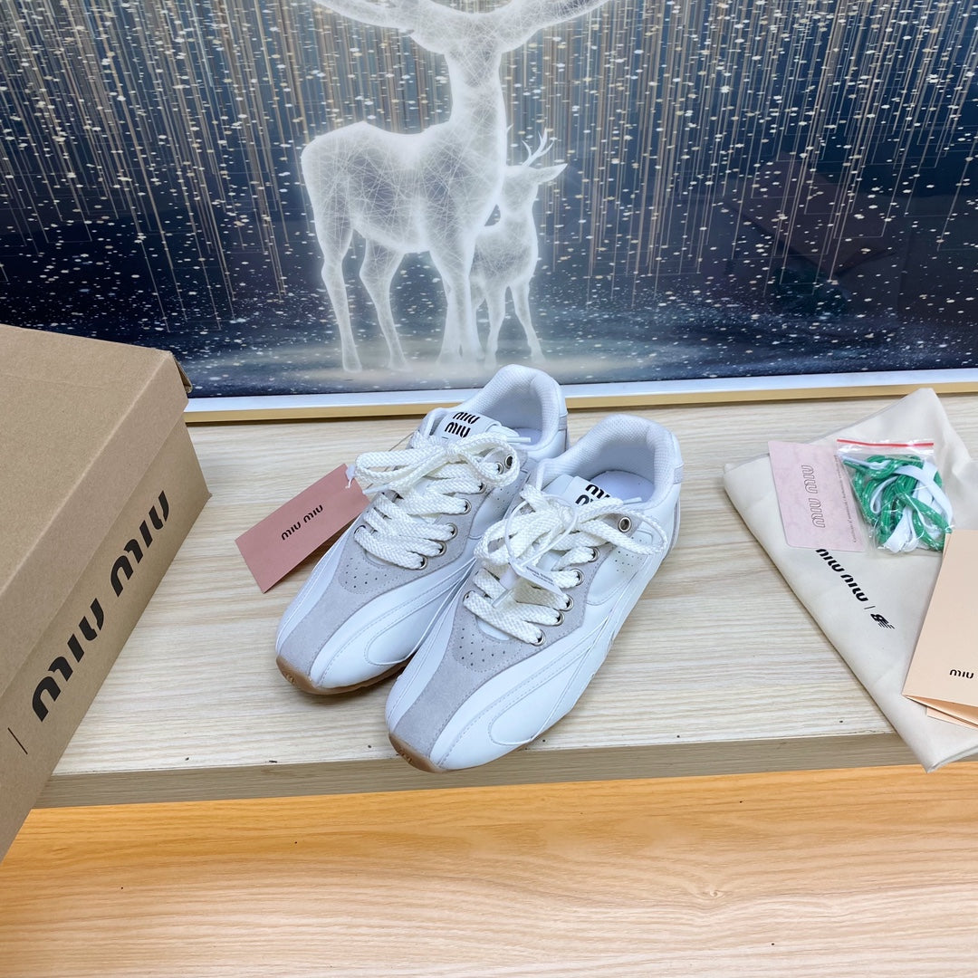 NB White and Gray Sneakers Cowhide、mysite、Cacoeks