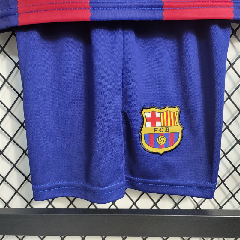 SIUjerseys-Barcelona 23-24 Home Kids Kit