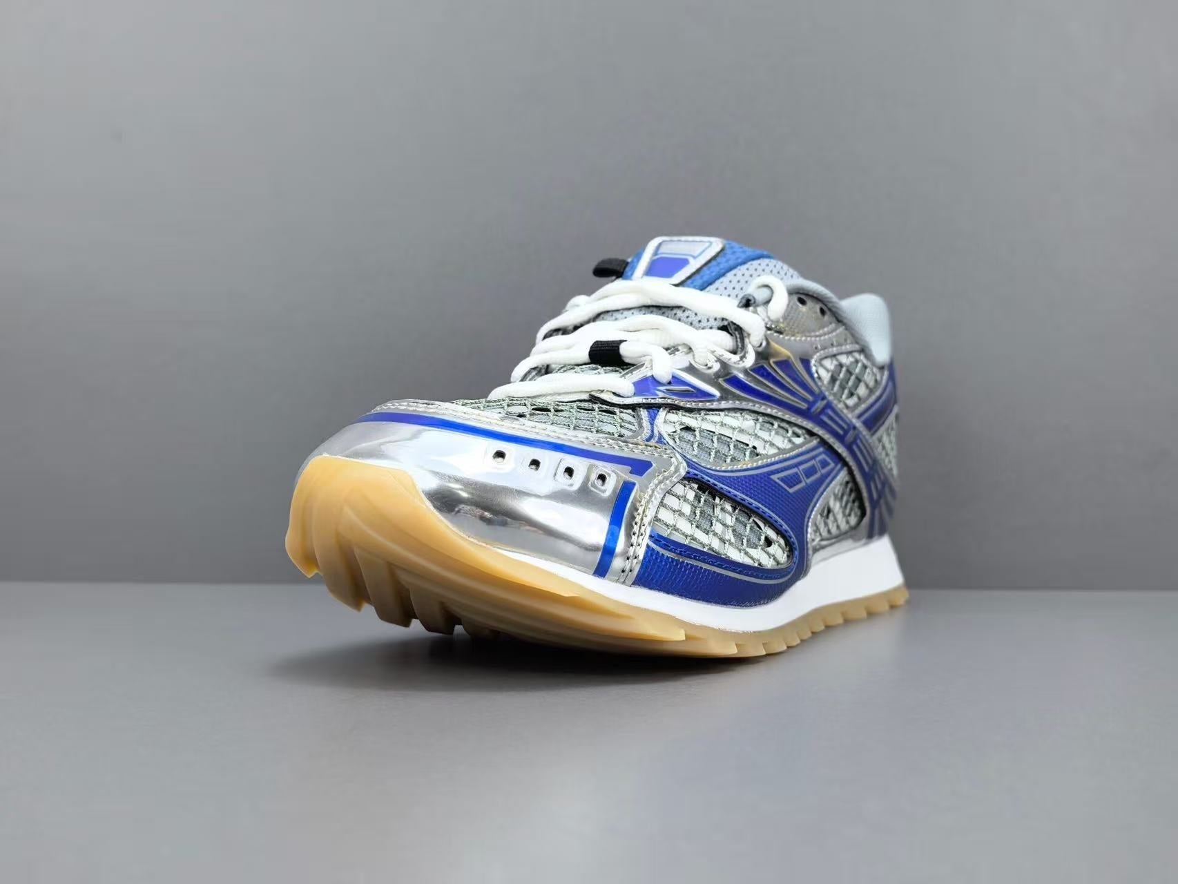 BV SNEAKERS IN SILVER AND BLUE MESH、mysite、Cacoeks