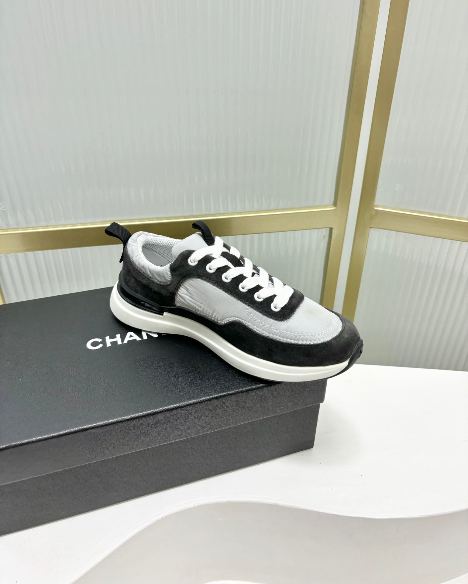 SNEAKER IN BLACK MIX GREY SUEDE、mysite、Cacoeks