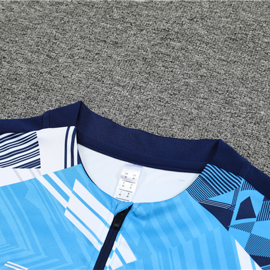 ManixJersey.com | Napoli 24-25 Pre-Match Long Sleeve Training Set - Light Blue Top and Deep Blue Pants -Customize Name, Number and Patch | Worldwide Shipping
