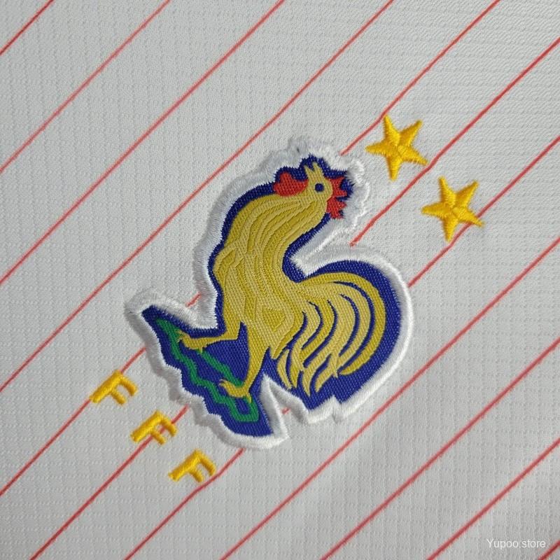 Higojerseys-France 2024 Away Stadium Kids Kit