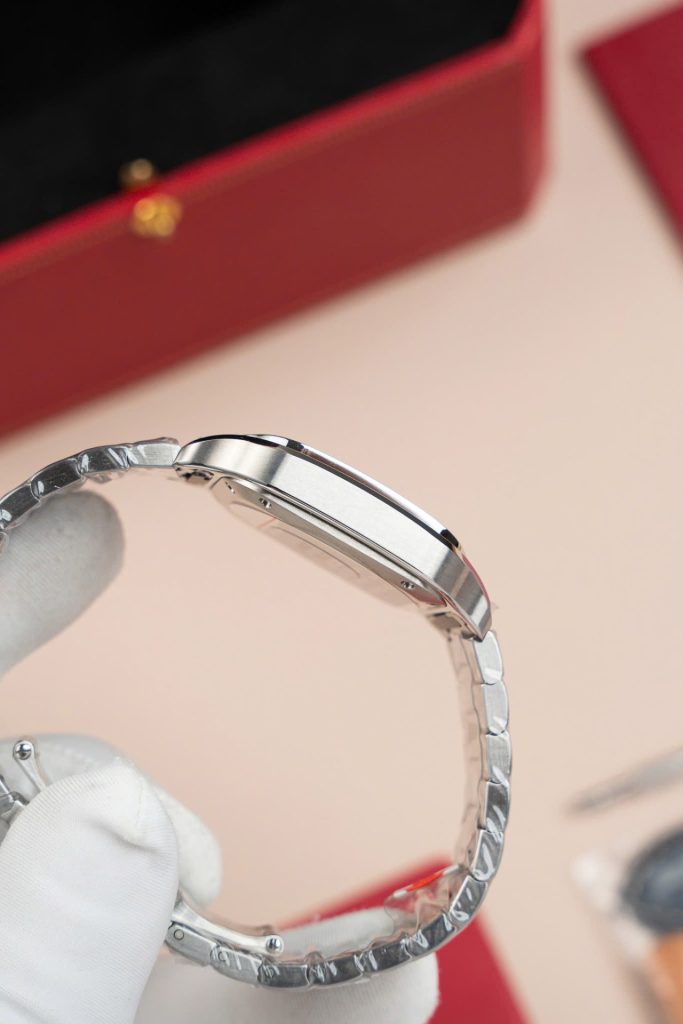 Đồng Hồ Nữ Cartier Santos WSA0065 Replica 11 Mặt Nâu Nhà Máy BV 35mm (2)