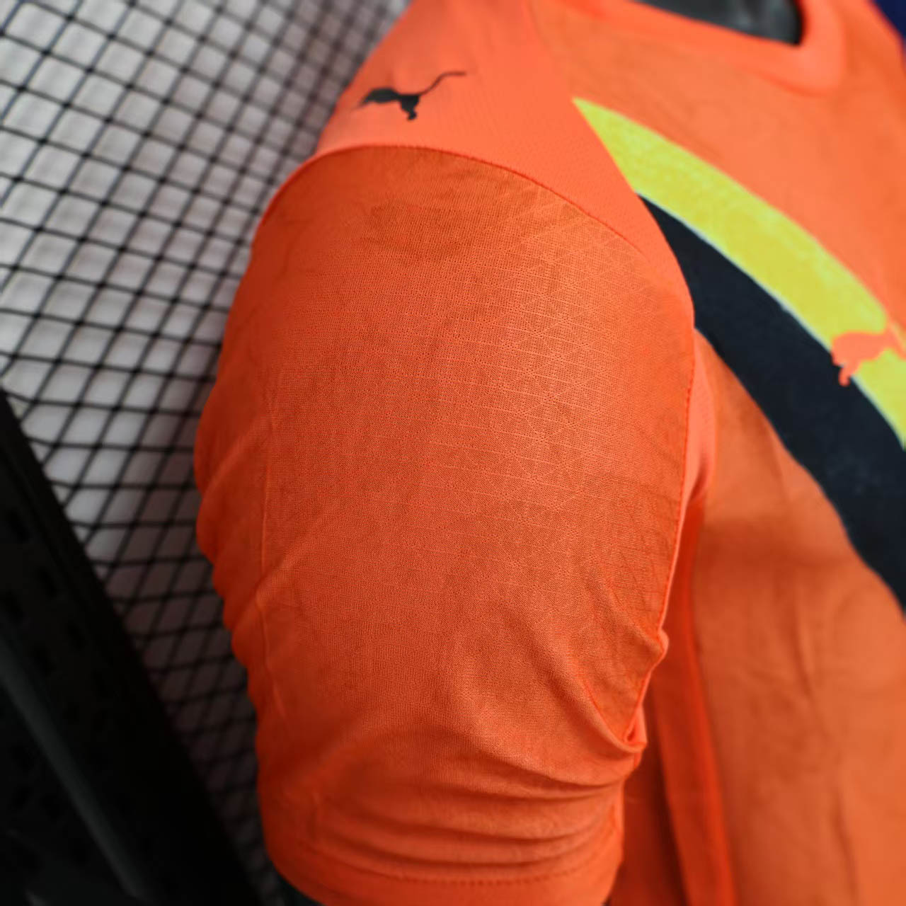 2025/2026 Player Version Manchester City KidSuper Joint Edition Orange Football Shirt 1:1 Thai Quality:football jersey mysite: unitedjerseyfootball 邓江浪:football