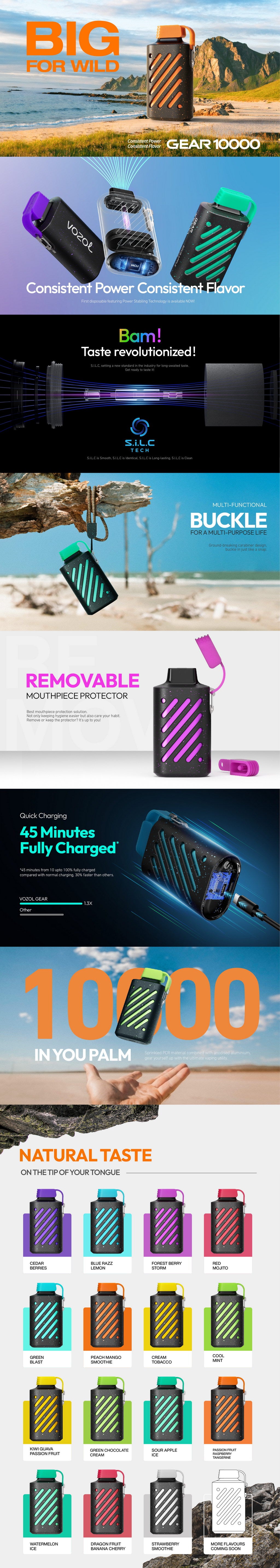 Vozol Gear 10000 Disposable Vape Kit - Idea Vape