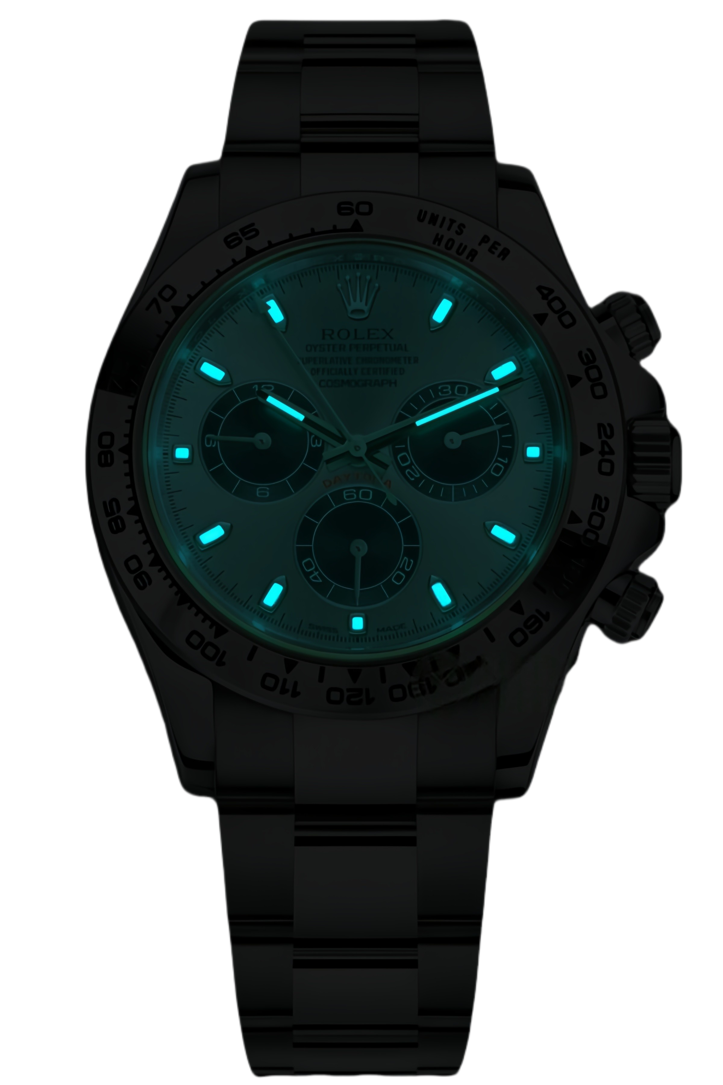 Rolex Daytona Ice Blue Dial & Red Accents Super Clone Swiss Replica Watch Ref M116509-0072 Full White Gold Look