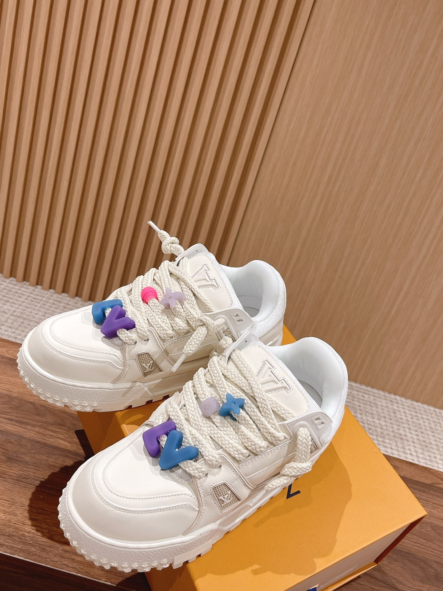 LV Trainer Maxi Sneaker White Calfskin、mysite、Cacoeks