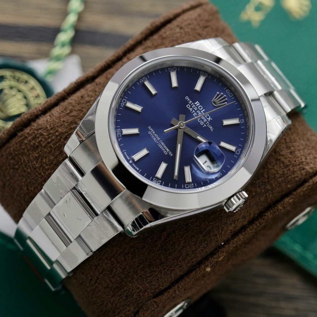Đồng Hồ Rolex DateJust 126300 Rep 11 Mặt Số Xanh Dương Nhà Máy VS 41mm (1)