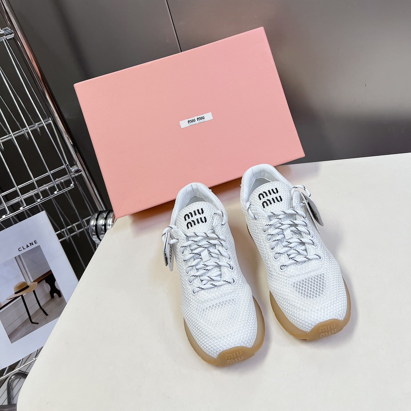 BASIC SNEAKERS IN WHITE MESH、mysite、Cacoeks