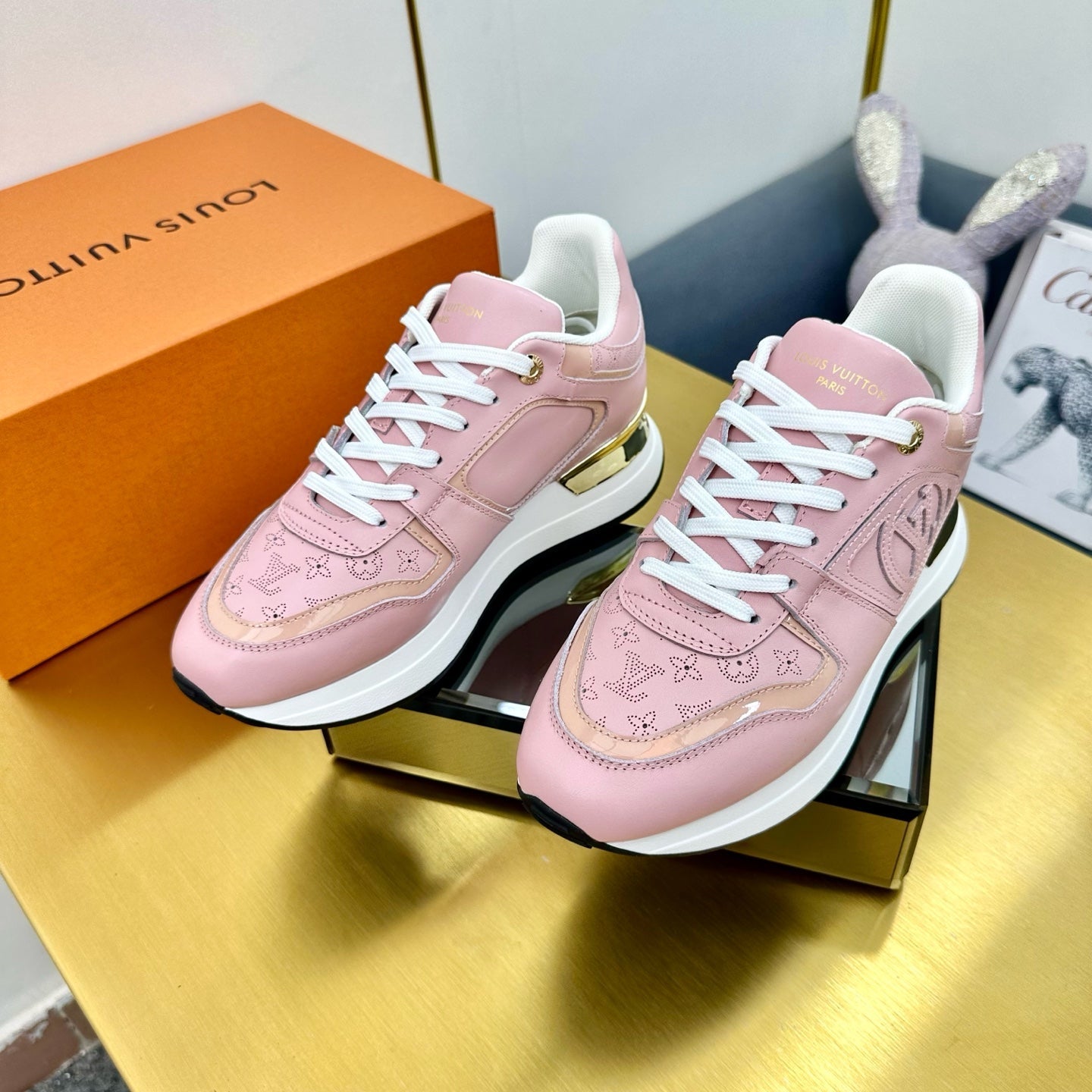 NEO RUN AWAY SNEAKER IN ROSE PINK CALFSKIN、mysite、Cacoeks