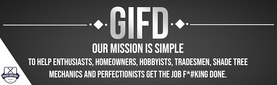 Our mission is simple: To help enthusiasts, homeowners, hobbyists, tradesmen, Shadetree Mechanics