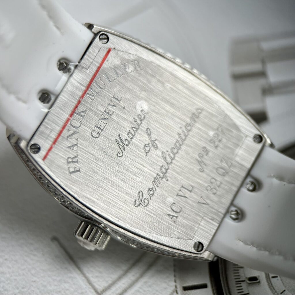 Đồng Hồ Franck Muller V32 Nữ Đính Full Đá Màu Trắng ABF 36mm (1)