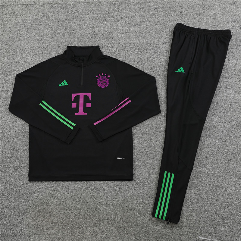 Bayern Munich 23-24 Black Long Sleeve Training Set:football jersey mysite: unitedjerseyfootball 邓江浪:football