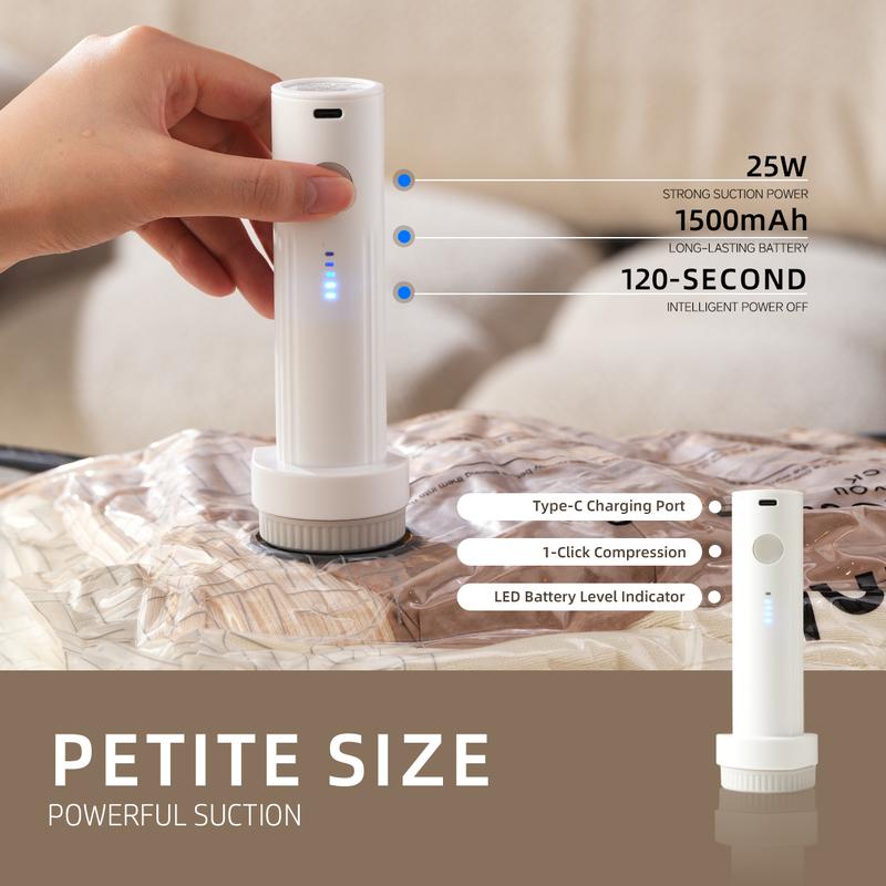 [Inspink] Travel Vacuum Compression Storage Bags with USB - Rechargeable Electric Pump - Ultra - Compact, Lightweight Space - Savers for Clothing & Travel Essentials. Zipper Pouches, Outdoor Packing System, Hand Organizer, #HolidayHaul Variety Pack