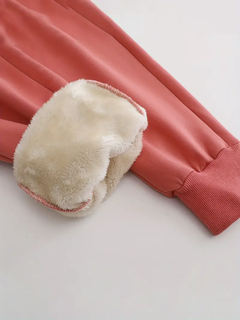 japanese and korean style casual womens heart bow print hoodie and pants set   fall winter featuring a plush design ideal for outdoor Product details 3