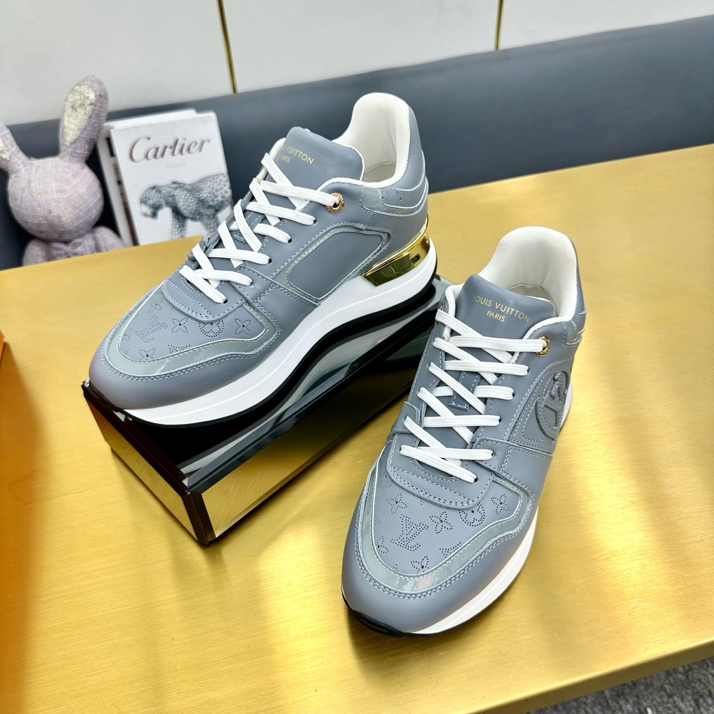 NEO RUN AWAY SNEAKER IN SHARK GRAY CALFSKIN、mysite、Cacoeks