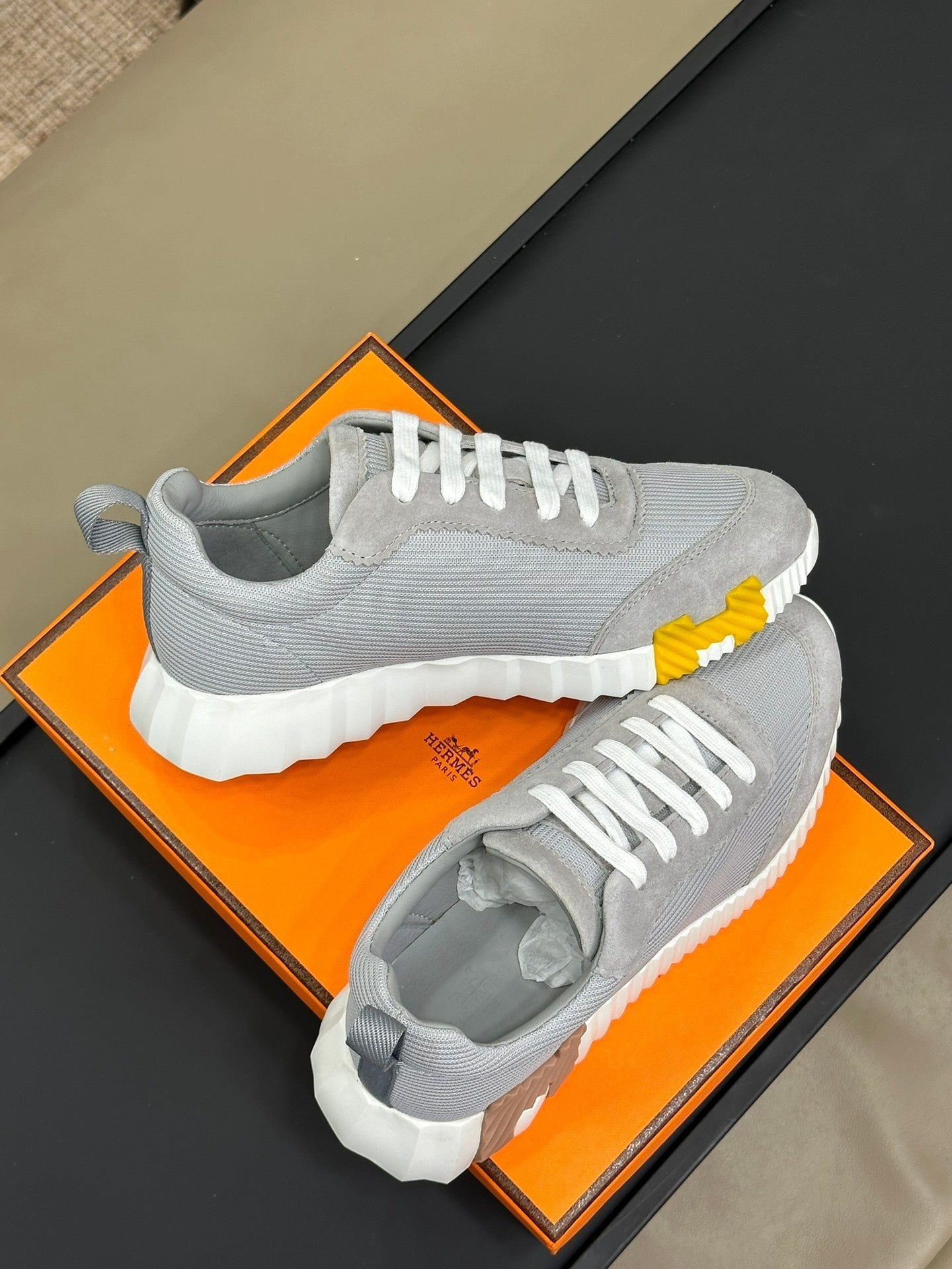 BOUNCING SNEAKERS LIGHT GRAY CALFSKIN、mysite、Cacoeks