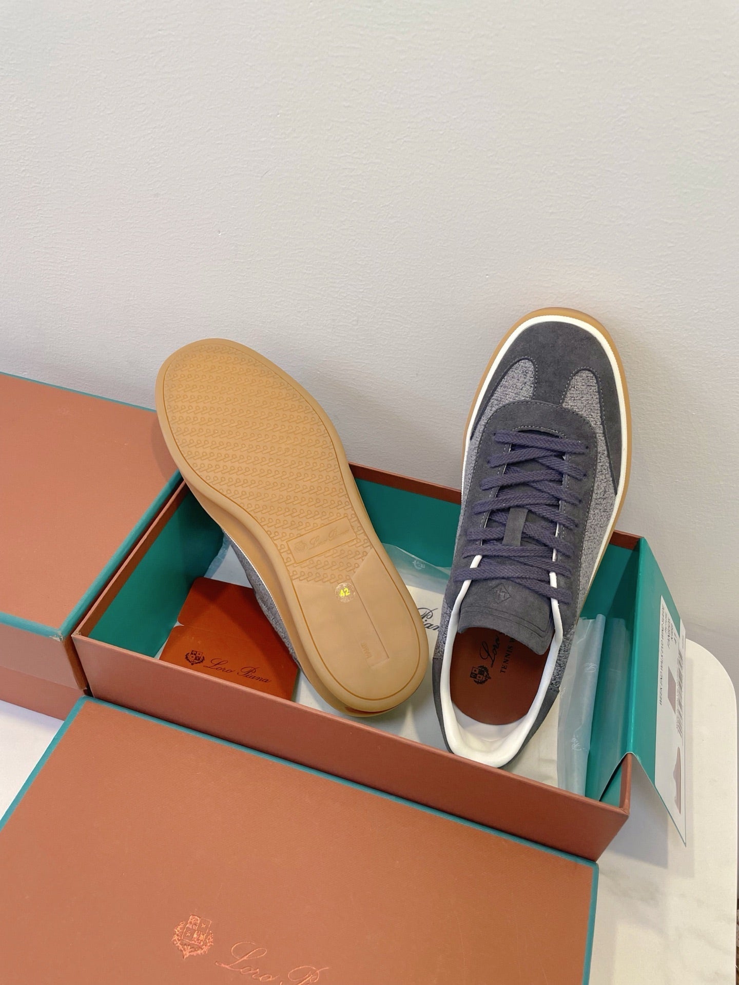 SNEAKERS IN DARK GREY SUEDE WITH CANVAS、mysite、Cacoeks