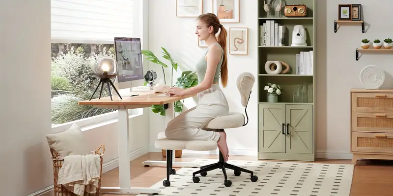 ergonomic cross legged chair meditation chair with wheels adhd chair height adjustable seat adjustable stool strong back support flexible design and pu leather black perfect gift for fidgety sitters and details 0