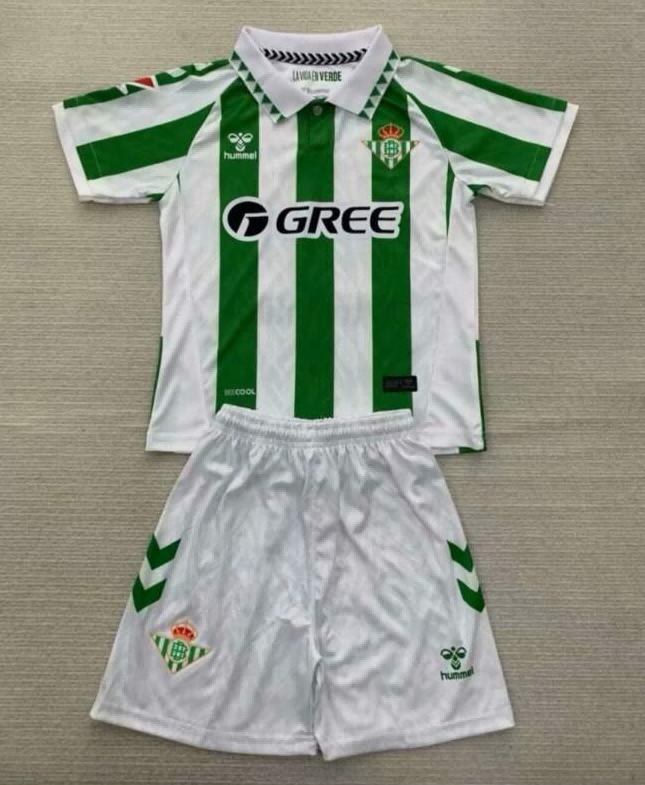 24/25 Real Betis Home Football Shirt Kids Size Suit-mysite Custom Football Kit- Nextkits