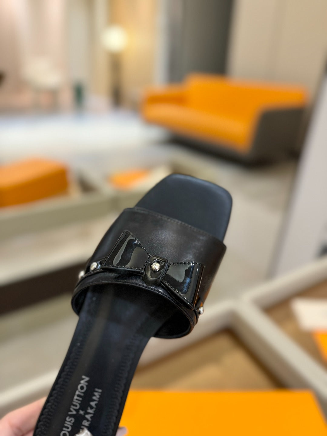 LV X TM 6AM FLAT MULE IN BLACK CALFSKIN、mysite、Cacoeks