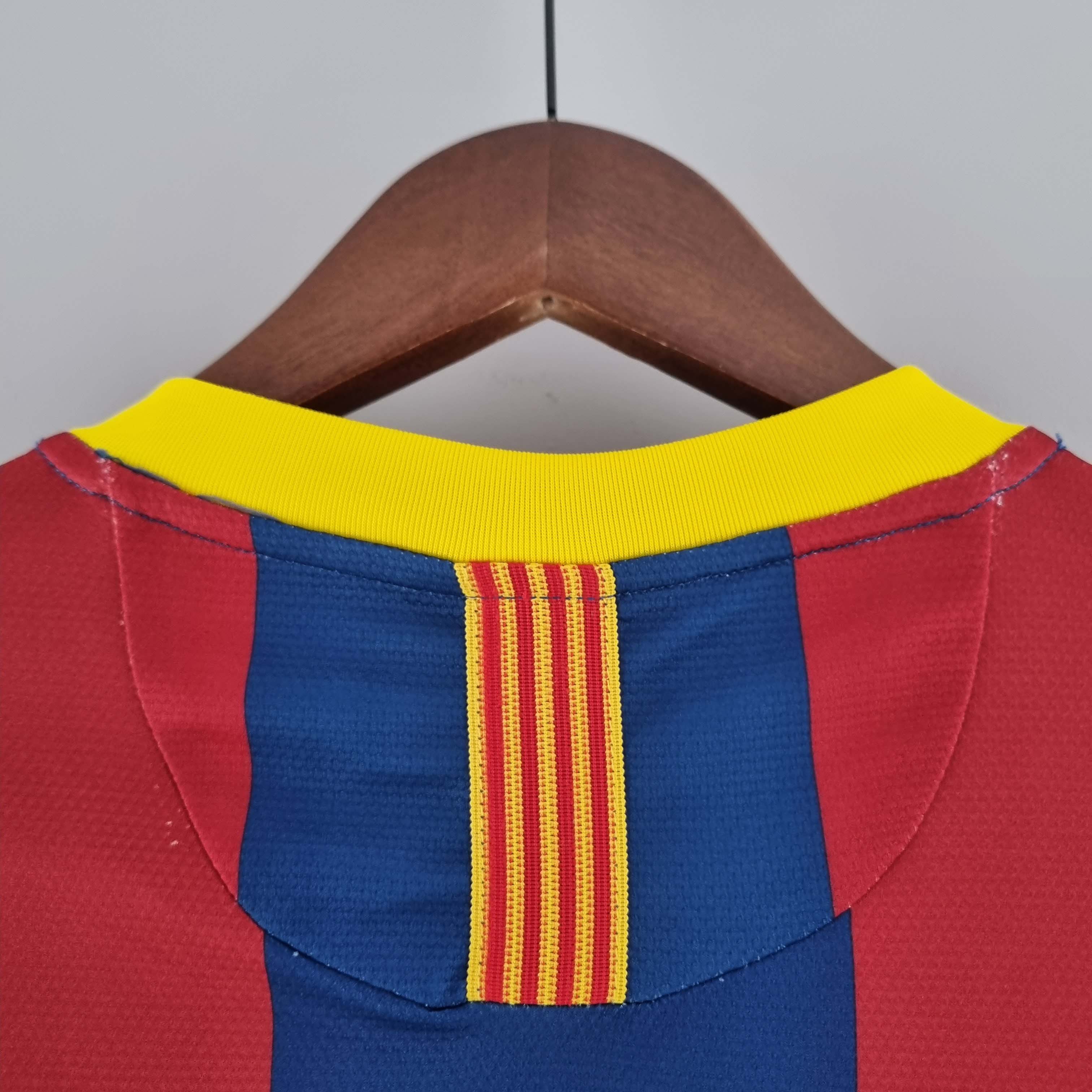 2010/2011 Retro Long Sleeve Barcelona Home Football Shirt 1:1 Thai Quality:football jersey mysite: unitedjerseyfootball 邓江浪:football