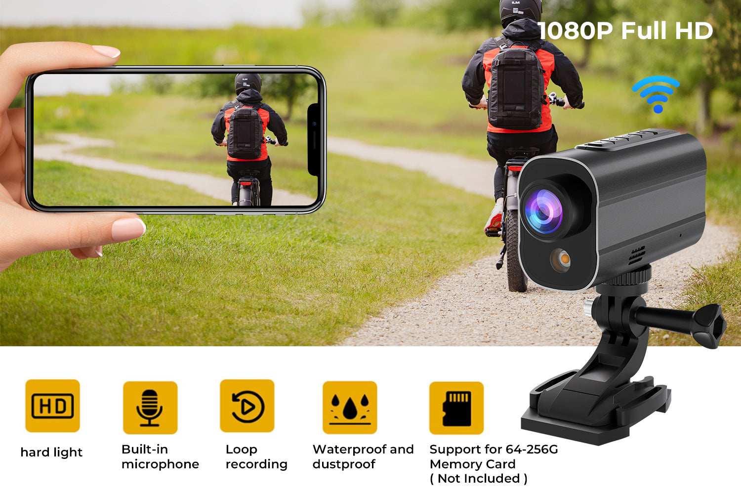 Ebike Action Camera 5K Cycling Recorder、mySite、bearsvspackers