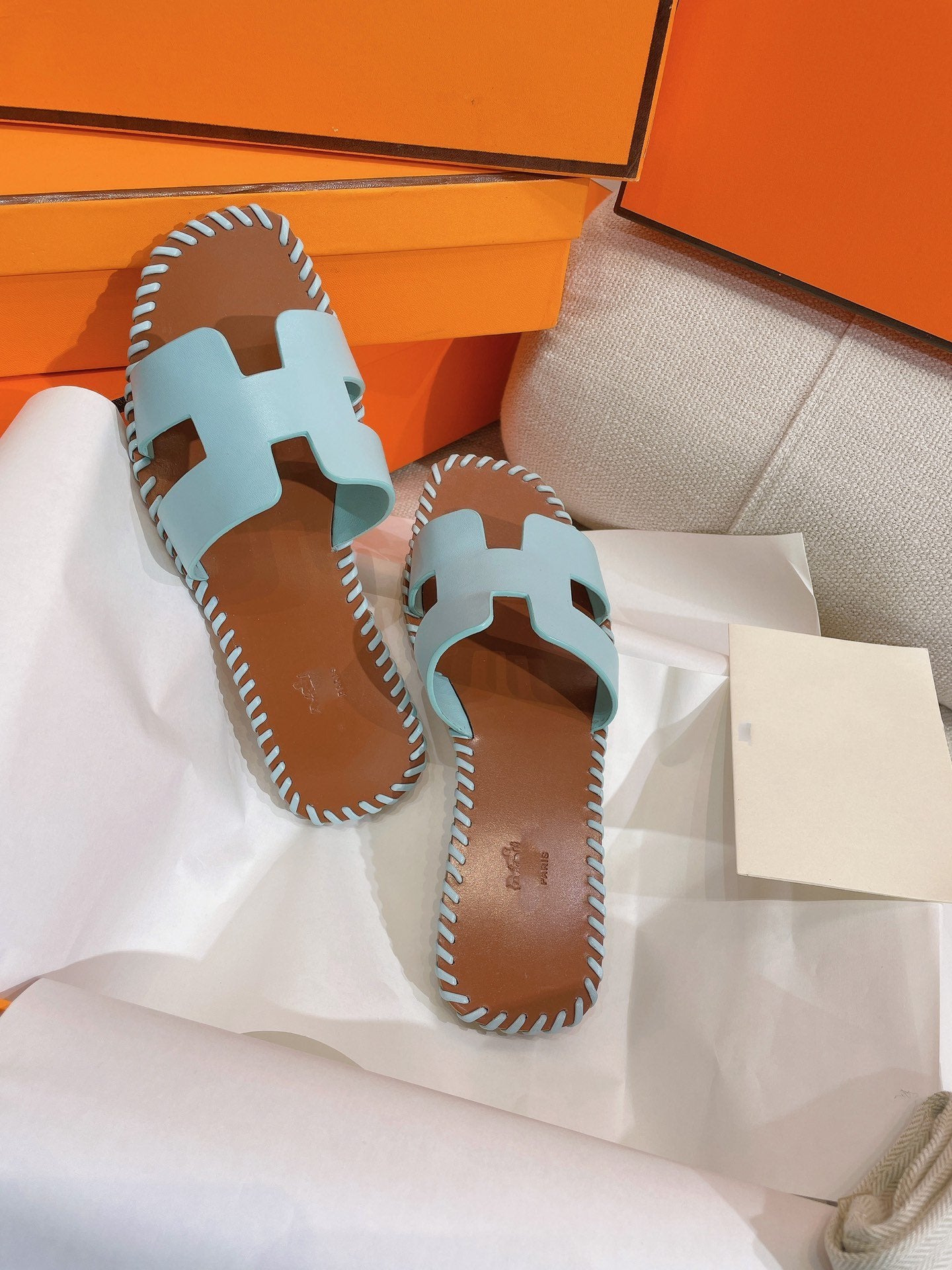 0RAN SANDAL Braided Calfskin BLUE SKY、mysite、Cacoeks