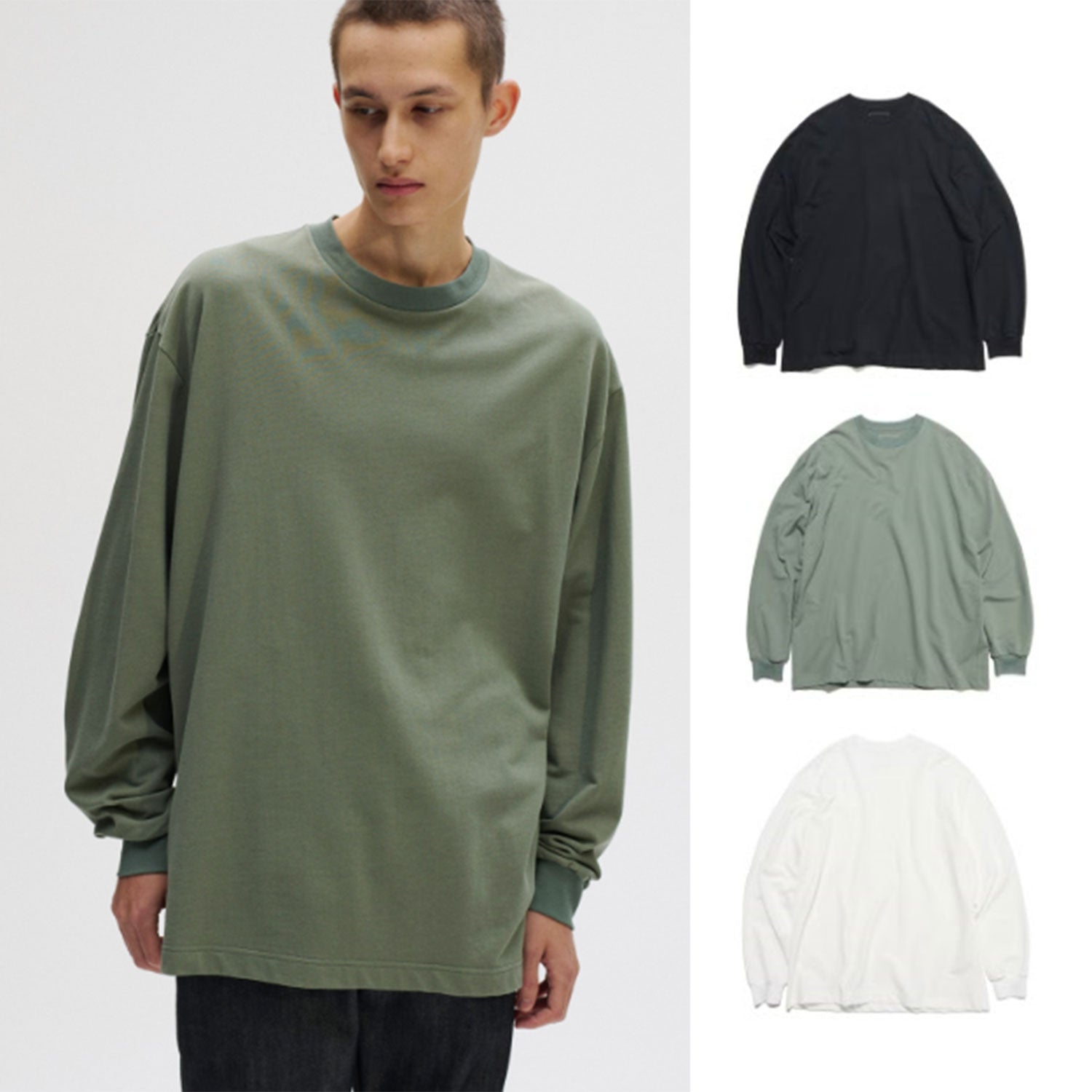 SOPHNET. 25S/S L/S CREWNECK TOP  SOPH-250053 