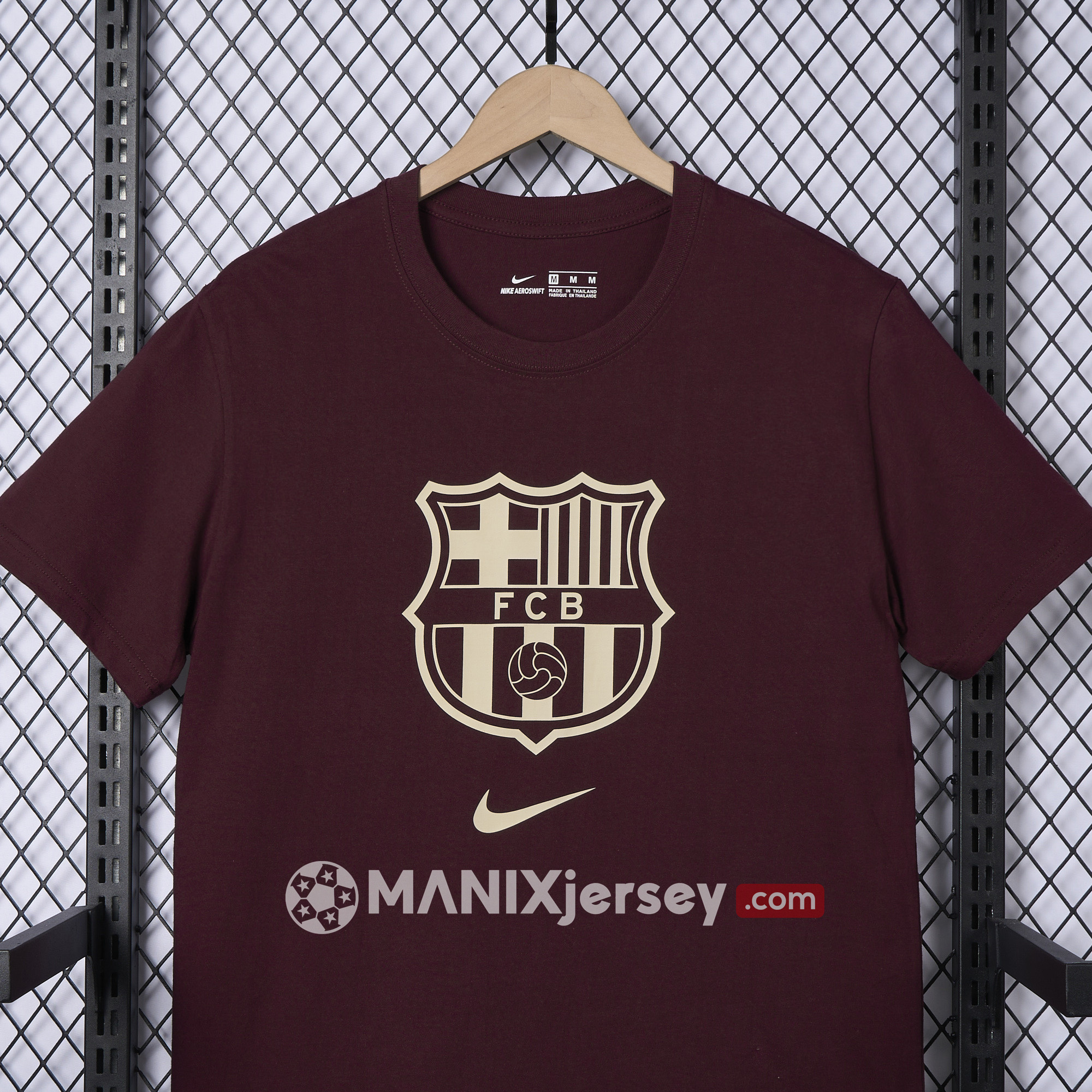 ManixJersey.com | Barcelona 24-25 Red Big LOGO T-Shirt -Customize Name, Number and Patch | Worldwide Shipping