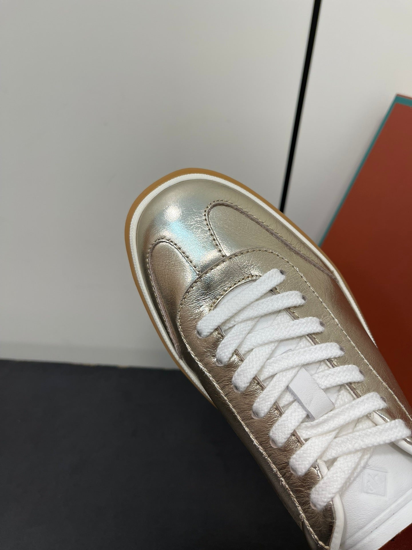 LP TENNIS WALK SNEAKERS LIGHT GOLD CALFSKIN、mysite、Cacoeks