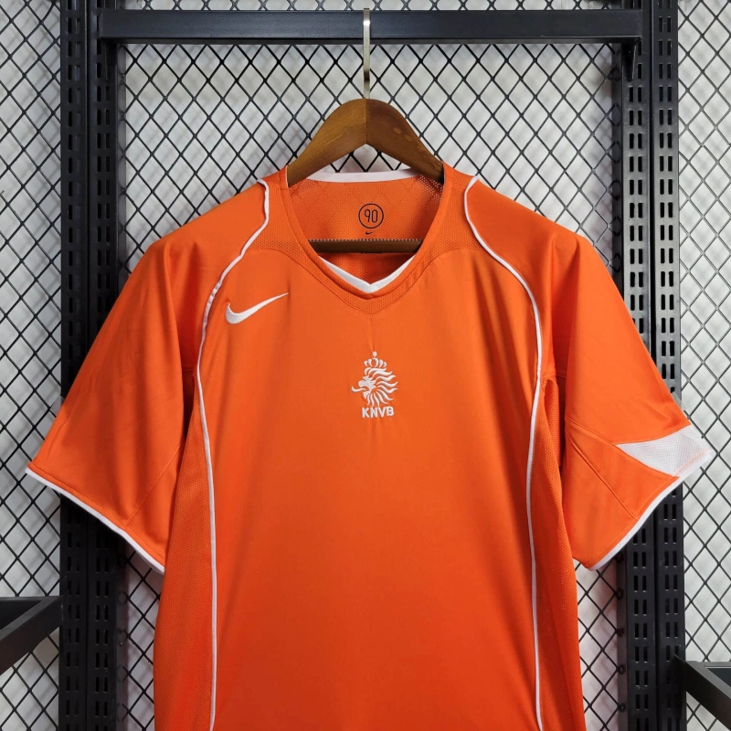 ManixJersey.com | Retro Netherlands 2004 Home Stadium Jersey -Customize Name, Number and Patch | Worldwide Shipping