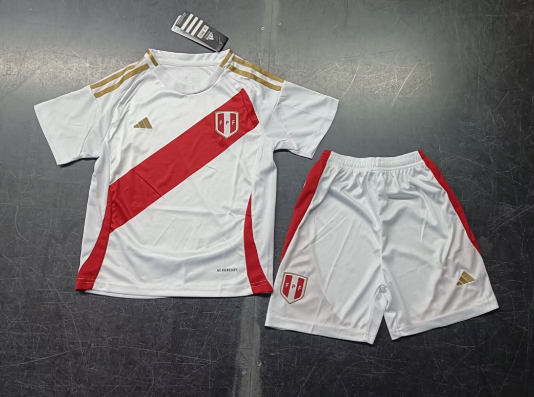 24/25 Peru Home Football Shirt Kids Size Suit-mysite Custom Football Kit- Nextkits